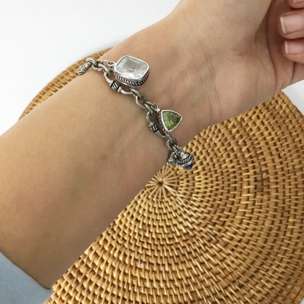 Brighton Stone Silver Charm Bracelet